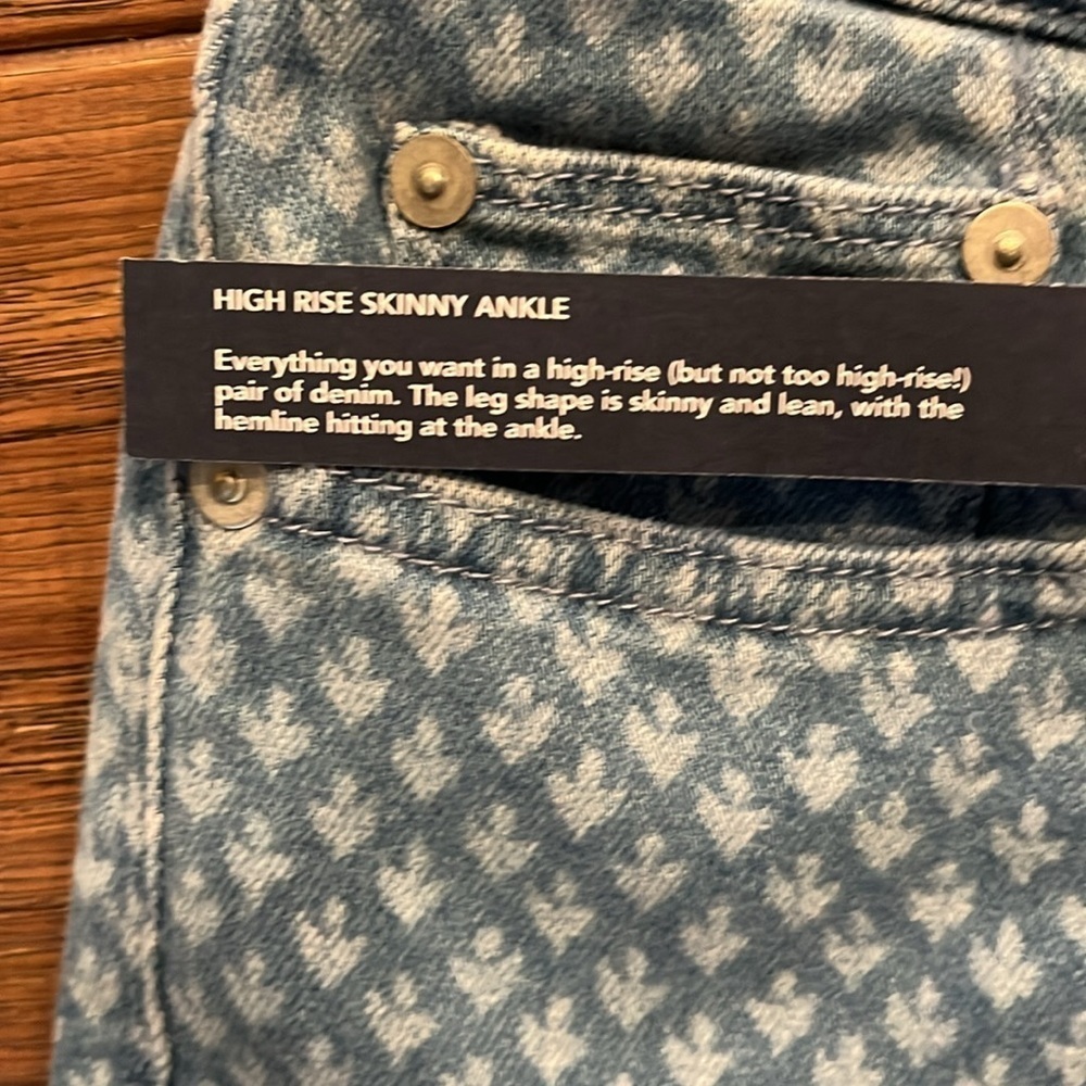 Vineyard Vines Jaime High Rise Printed Skinny Ankle Jeans Size 26 - Picture 3 of 9